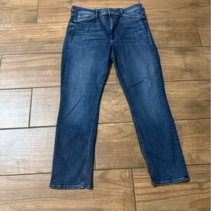 MOTHER The Mid Rise Dazzler Ankle Jeans in Classic Blue